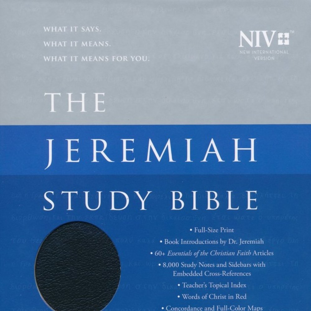 NIV Jeremiah Study Bible, Genuine Leather, black - NEW
